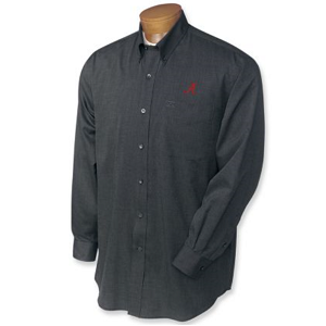 Alabama Crimson Tide B&T LS Nailshead Sport Shirt - Black